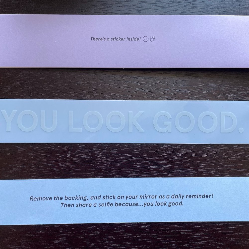Limited Edition Glossier You Look Good Sticker
